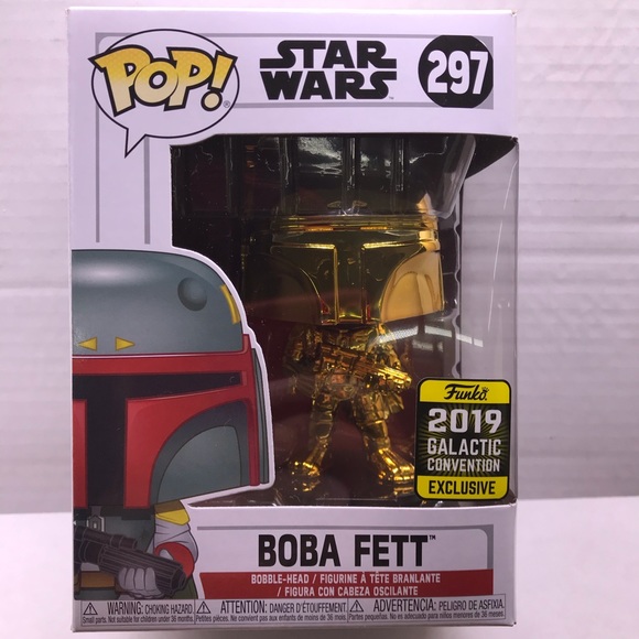 Funko Other - Convention Exclusive golden Boba Fett Funko Pop!